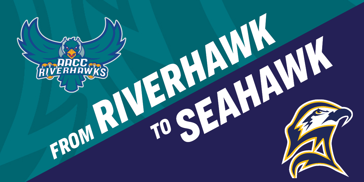 From Riverhawk to Seahawk with athletic logos from AACC and St. Mary's